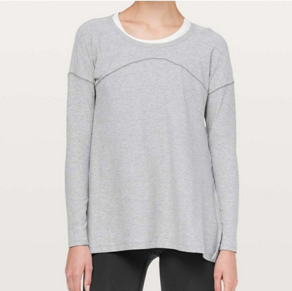 lululemon athletica Tops - Gray Lululemon Hit Unwind Long Sleeve Shirt